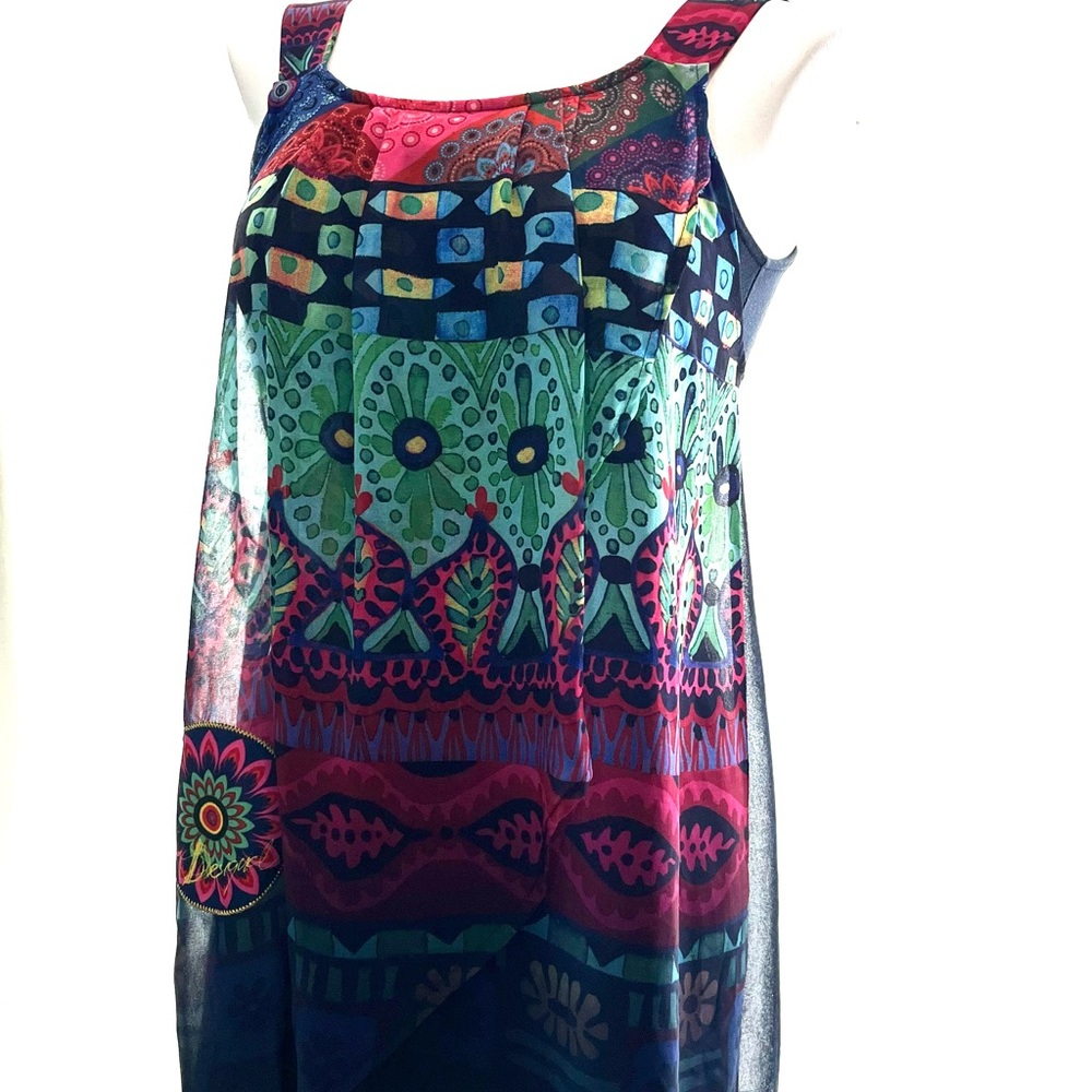 Bohemian Floral Print Sleeveless Women’s Top - Multicolor